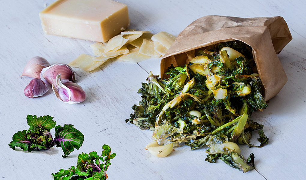 Aromatyczny podwieczorek, czyli pieczone Kalerosse? z czosnkiem i parmezanem