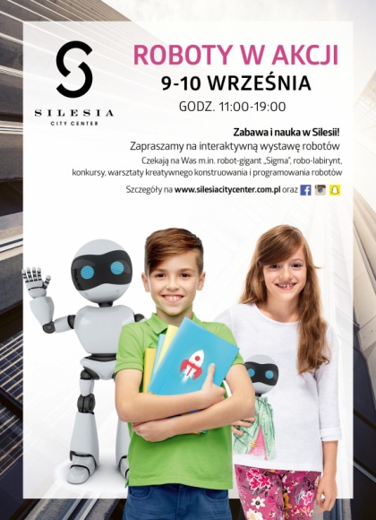 Zobacz robota w akcji w SCC Dziecko, LIFESTYLE - W dniach 9-10 września SCC organizuje interaktywną wystawę edukacyjną pt. "Roboty w akcji". Czynna będzie w godzinach 11.00-19.00. Wstęp bezpłatny.