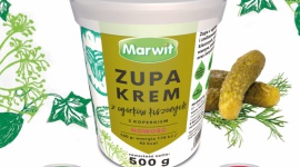 Tradycyjny smak w nowoczesnym wydaniu. Oto zupa krem z ogórków kiszonych Marwit
