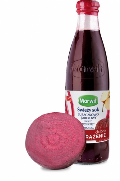 Sok buraczkowo-jabłkowy Marwit Zdrowie, LIFESTYLE - Zawarty w soku buraczkowo-jabłkowym potas pomaga w funkcjonowaniu mięśni oraz w utrzymaniu prawidłowego ciśnienia krwi.