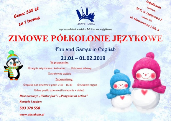 Warsztaty Let?s Party! i półkolonie językowe