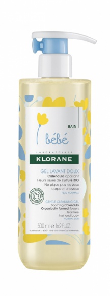 Klorane Bebe Calendula żel myjący ciało i włosy dla dzieci od urodzenia