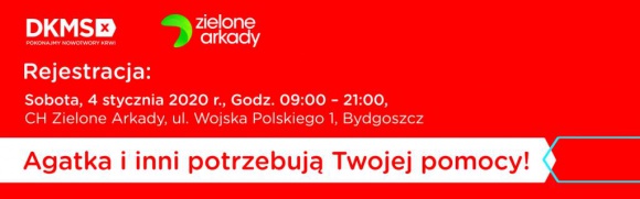 Rejestracja Dawców szpiku z Fundacją DKMS w Zielonych Arkadach Zdrowie, LIFESTYLE - 4 stycznia w Zielonych Arkadach odbędzie się akcja rejestracji potencjalnych Dawców szpiku w bazie Fundacji DKMS.