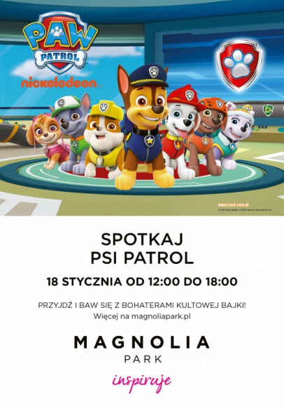 Bohaterowie Psiego Patrolu? we Wrocławiu! Dziecko, LIFESTYLE - Niezwykłe psy ratownicze już podbiły dziecięcą publiczność na całym świecie. Teraz przyszedł czas na Wrocław. W najbliższą sobotę ekipa Psiego Patrolu? pojawi się w Magnolia Park, największym centrum handlowym na Dolnym Śląsku.