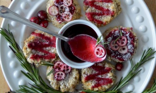Aromatyczne domowe krążki żurawinowo bananowe.