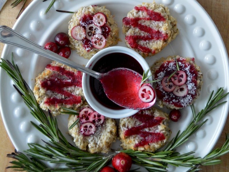 Aromatyczne domowe krążki żurawinowo bananowe.